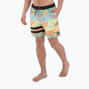 Pánské plavecké šortky Hurley Phantom Eco Block Party Volley 17" pineapple