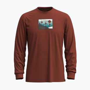Pánské tričko longsleeve Smartwool Gondola Ride Graphic pecan brown