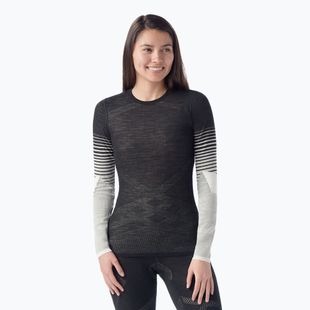 Dámské termo tričko longsleeve Smartwool Intraknit Thermal Merino Baselayer Pattern Crew black