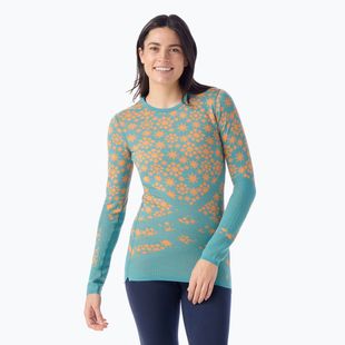 Dámská termoakční mikina Smartwool Intraknit Thermal Merino Base Layer Pattern Crew cascade