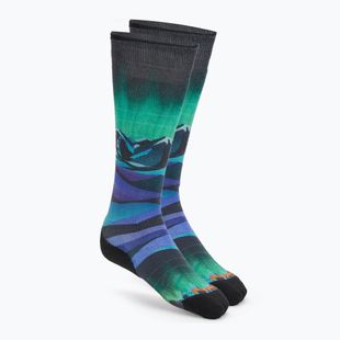 Dámské lyžařské ponožky Smartwool Ski Targeted Cushion Compression Print OTC black