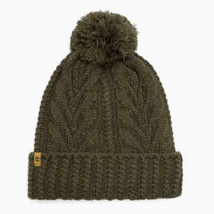 Dámská zimní čepice Timberland Cable Premium Pom Beanie leaf green