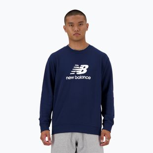 Pánská mikina New Balance Stacked Logo French Terry Crew nb navy