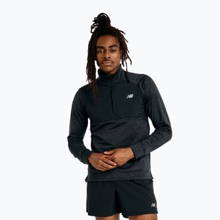 Pánské běžecké tričko Longsleeve New Balance Athletics Heat Grid 1/2 Zip black