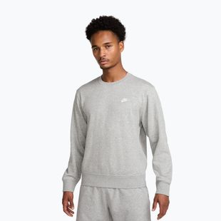 Pánská mikina Nike Club French Terry Crew dark grey heather/white