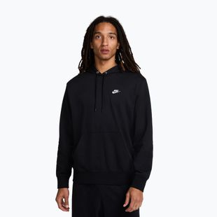 Pánská mikina Nike Club French Terry Pullover Hoodie black/black/white