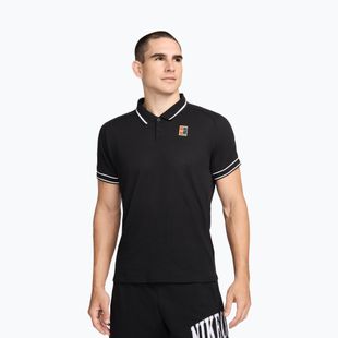 Pánské tenisové tričko Nike Court Heritage Polo black/white