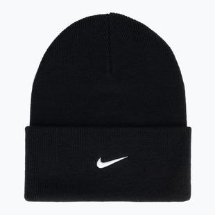 Zimní čepice Nike Peak Swoosh Beanie black/white
