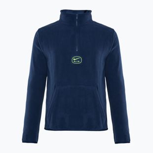 Pánské tričko Nike Swoosh Air Polar Fleece Half Zip Top midnight navy/ volt