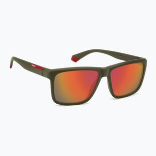 Pánské sluneční brýle Polaroid PLD 2164/S military green/red multilayer polarized