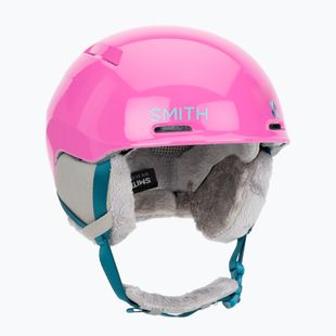 Dětská lyžařská helma Smith Glide Jr Mips vivid pink hearts