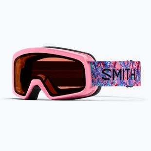 Dětské lyžařské brýle Smith Rascal Jr S2 bright pink lofi butterfly/rose copper antifog