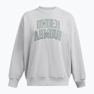 Dámská mikina  Under Armour Icon Heavyweight Terry Oversized Crew mod gray/forest green