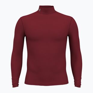 Pánské tričko longsleeve Under Armour Elite Mock CG cardinal/metallic silver