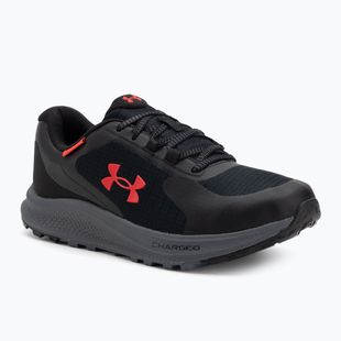 Pánské běžecké boty  Under Armour Charged Bandit Trail 3 black/black/racer red