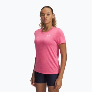 Dámské tričko Under Armour Tech C-Twist super pink/white