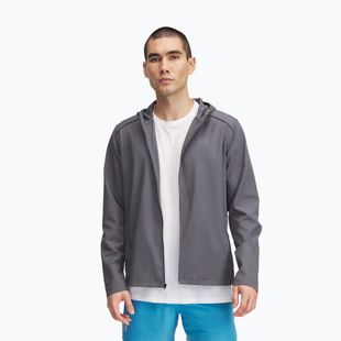 Pánská běžecká bunda Under Armour Storm Run Hooded castlerock/jet gray/reflective