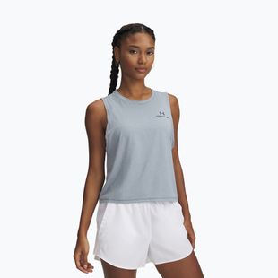 Dámský fitness  top Under Armour Rush Energy Crop Tank downpour gray/downpour gray