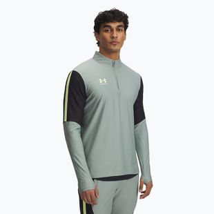 Pánská fotbalová mikina Under Armour Challenger Pro 1/4 Zip silica green / black / sonic yellow