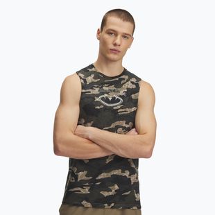 Pánské tričko Under Armour Project Rock Camo Tank city khaki/baroque green/white clay