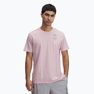 Pánské tričko  Under Armour 60/40S Evol Logo prime pink/ether blue/white