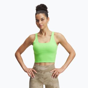 Fitness podprsenka Under Armour Project Rock Fitted Bra Tank cyber green / cyber green