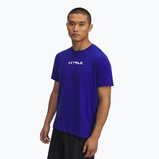 Pánské běžecké tričko Under Armour Trail Run Graphic Tee royal/reflective