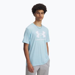 Pánské tričko Under Armour Sportstyle Logo Update stream/white