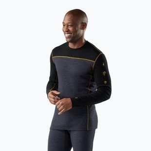 Pánské termo tričko Longsleeve Smartwool Classic Thermal Merino Base Layer Colorblock Crew Boxed charcoal/honey gold