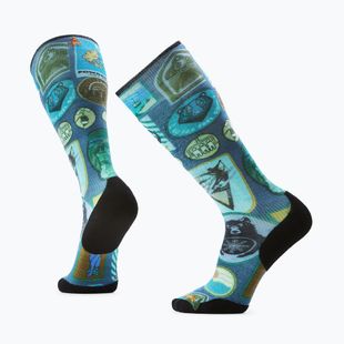 Lyžařské ponožky Smartwool Ski Targeted Cushion Explorer Print OTC deep navy