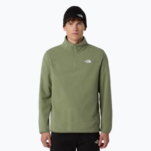 Pánská fleecová mikina The North Face Glacier Fleece 1/4 Zip shoulder mist