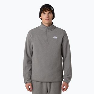 Pánská fleecová mikina The North Face Glacier Fleece 1/4 Zip mid grey heather