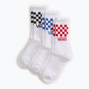 Ponožky Vans Classic Check Crew 3 pairs white