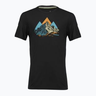 Pánské tričko Smartwool Peak Bagger Active SS Graphic Tee black