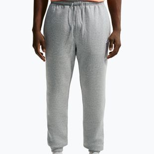 Pánské kalhoty Nike Club Cuffed Brushed dark grey heather/light smoke grey/white