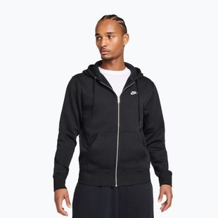 Pánská mikina Nike Club Full Zip Hoodie black/black/white