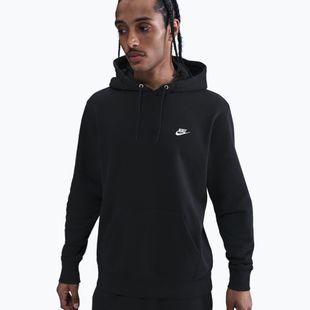 Pánská mikina Nike Club Pullover Hoodie black/black/white