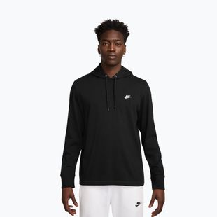 Pánská mikina Nike Sportswear Club Knit Pullover Hoodie black/black/white