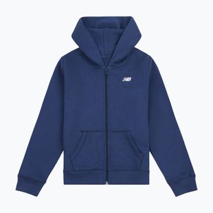 Dětská mikina New Balance Brush Back Small Logo Full Zip Hoodie nb navy