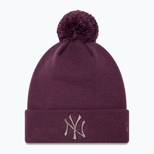 Dámská kšiltovka  New Era Metallic Bobble Knit Beanie New York Yankees dark purple