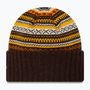 Dámská zimní čepice  New Era Rail Isle Cuff Knit Beanie dark brown