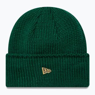 Zimní čepice New Era Metal Pin Wide Cuff Knit Beanie dark green