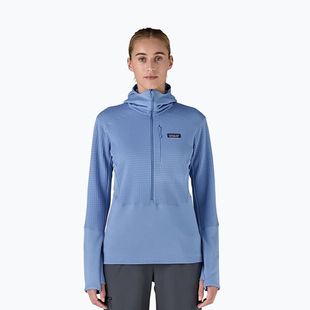 Dámská softshellová bunda Patagonia R1 Hybrid Pullover Hoody abundant blue