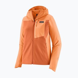 Dámská softshellová bunda Patagonia R1 CrossStrata Hoody rock meloun
