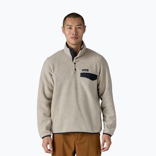 Pánská trekingová mikina Patagonia LW Synch Snap-T P/O oatmeal heather w/smolder blue