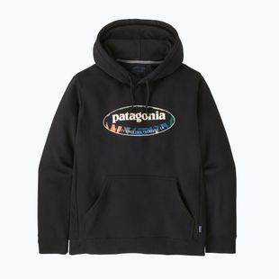 Pánská mikina Patagonia '95 Oval Logo Uprisal Hoody Black: Kaleido