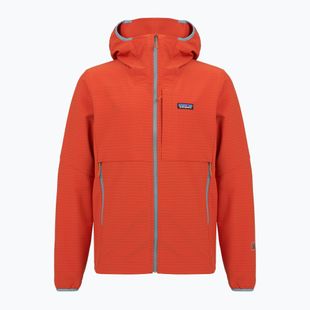 Pánská softshellová bunda Patagonia R1 TechFace Hoody hot ember