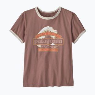Dámské tričko Patagonia Great Waves Ringer Tee moonrise taupe
