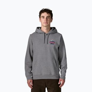 Pánská mikina Patagonia Great Waves Uprisal Hoody gravel heather