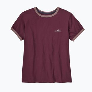 Dámské tričko Patagonia Fitz Roy Foothills Ringer Tee berry fig